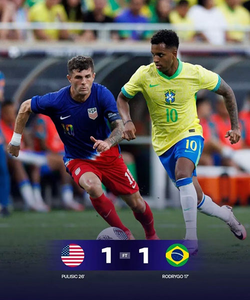 美国  1 - 1  巴西