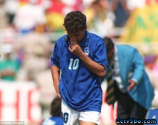 巴乔忧郁的表情是1994年世界杯决赛的经典镜头