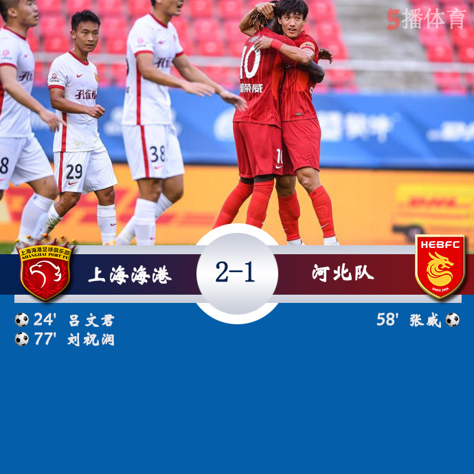 中超第一阶段第8轮 上海海港  2 - 1  河北