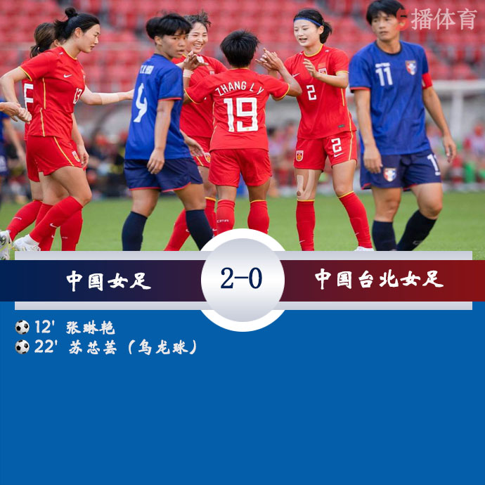 女足东亚杯第1轮 中国女足  2 - 0  中国台北女足