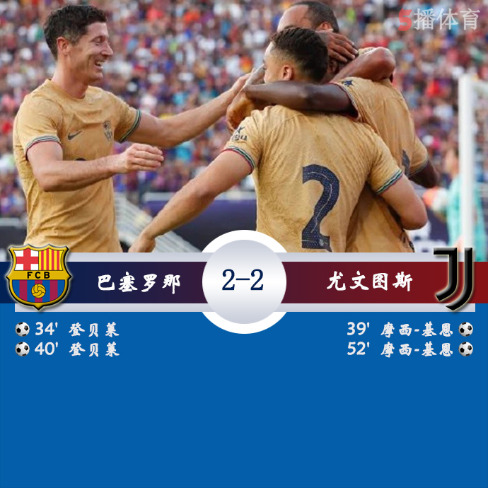 足球友谊赛 巴塞罗那  2 - 2  尤文图斯