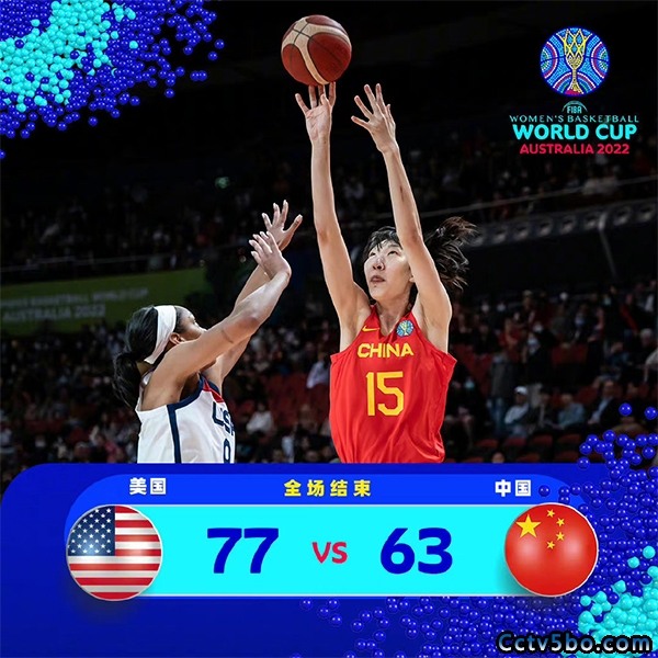 女篮世界杯小组赛 美国女篮  77 - 63  中国女篮
