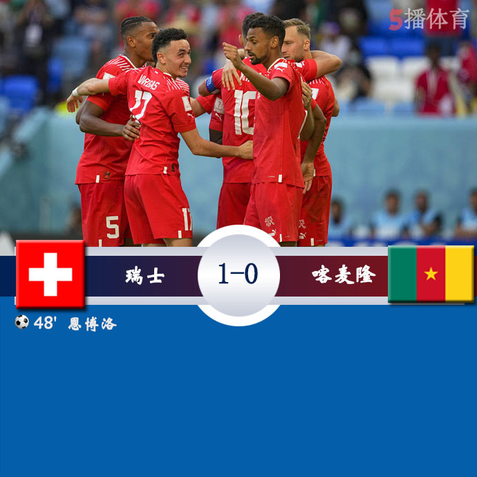 世界杯小组赛G组第1轮 瑞士  1 - 0  喀麦隆