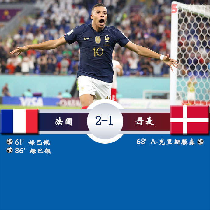 法国  2 - 1  丹麦