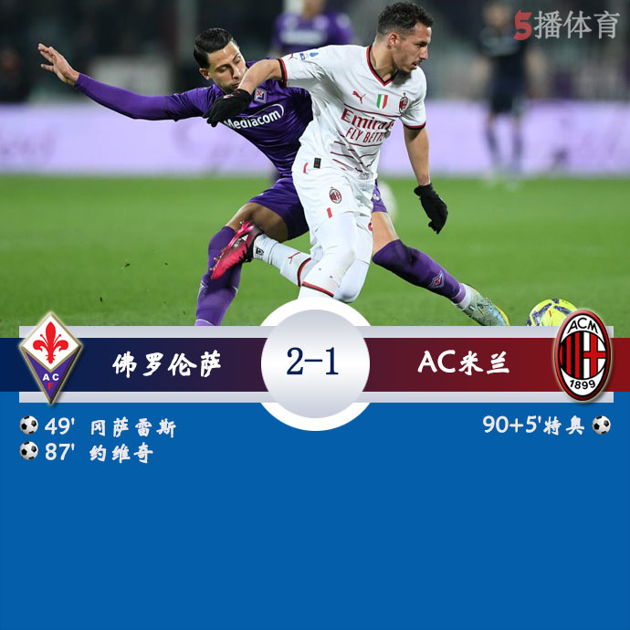 佛罗伦萨  2 - 1  AC米兰