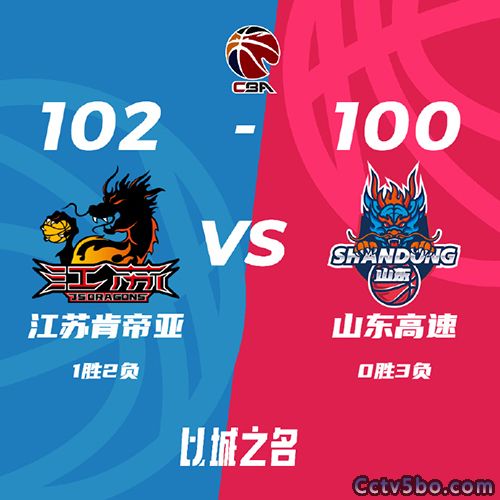 江苏  102 - 100  山东