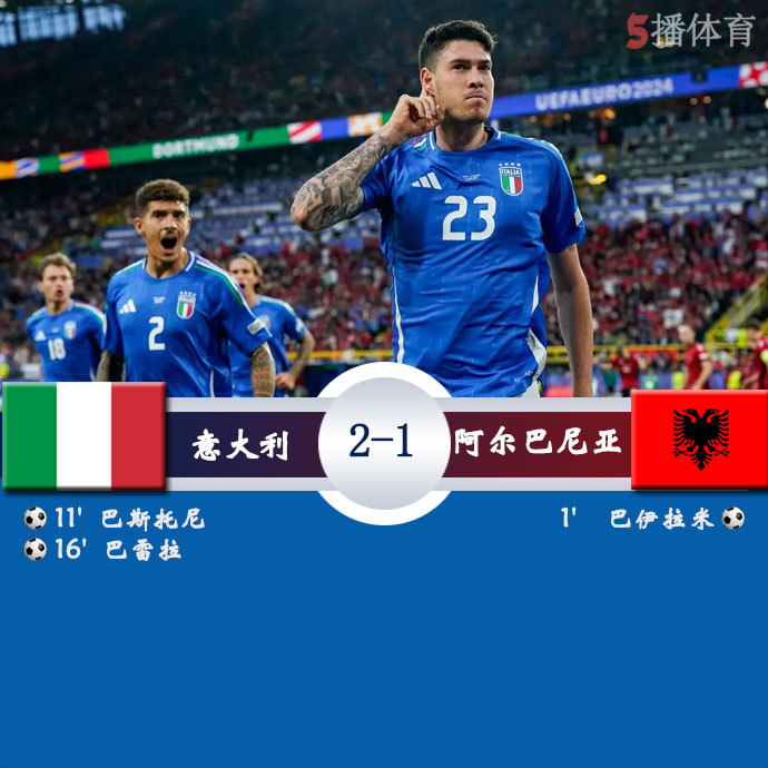 意大利  2 - 1  阿尔巴尼亚