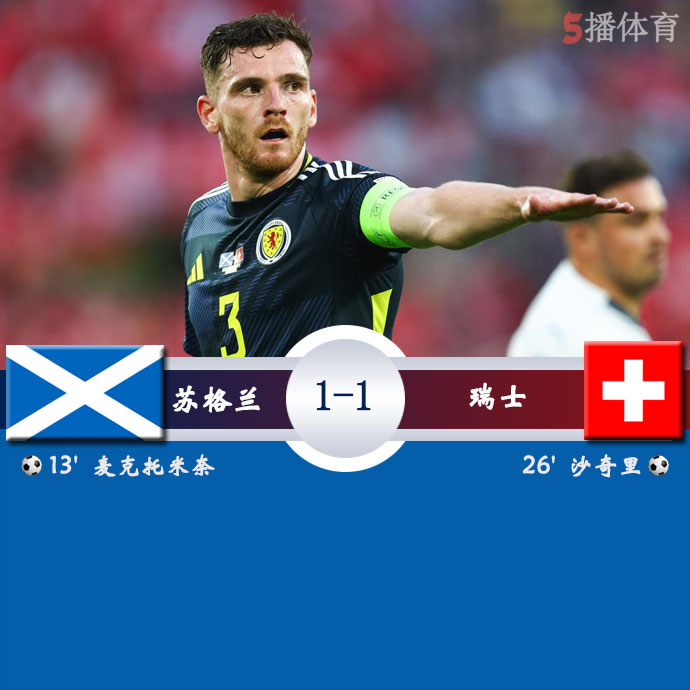 苏格兰  1 - 1  瑞士