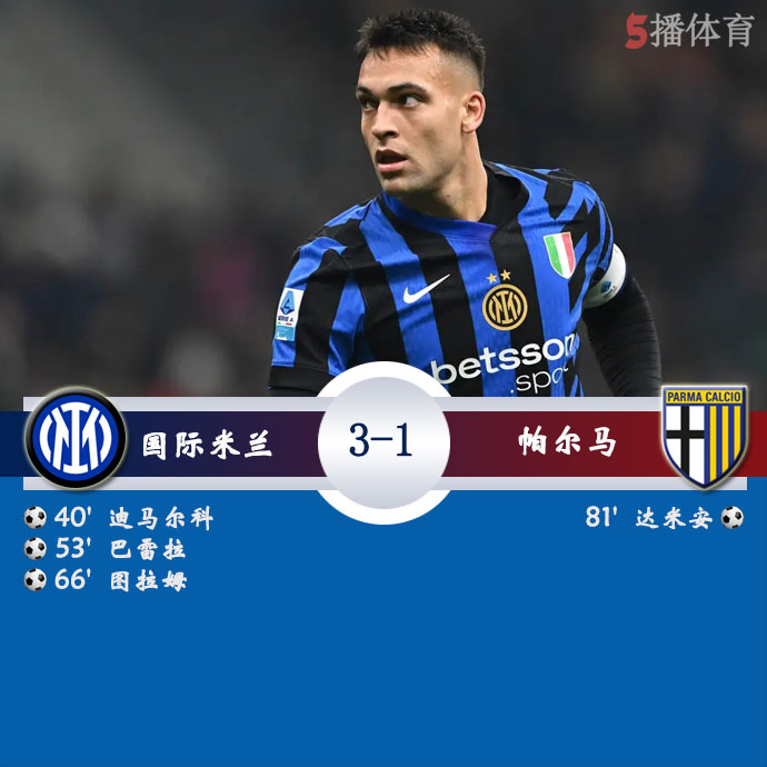 国际米兰  3 - 1  帕尔马