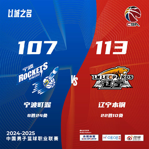 宁波  107 - 113  辽宁