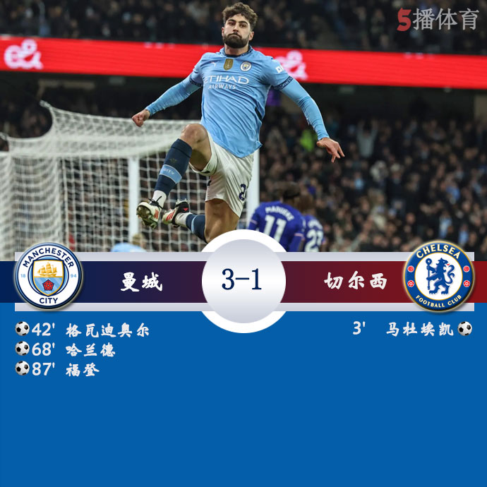 曼城  3 - 1  切尔西