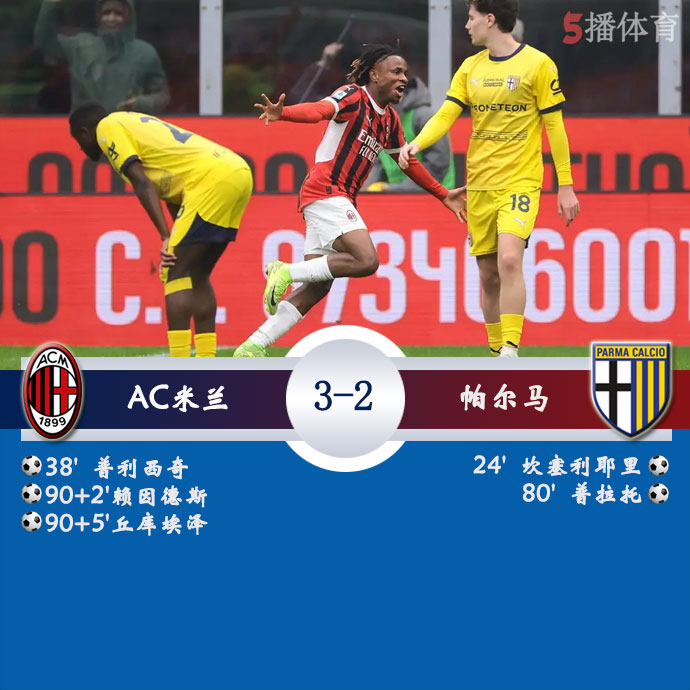 AC米兰  3 - 2  帕尔马