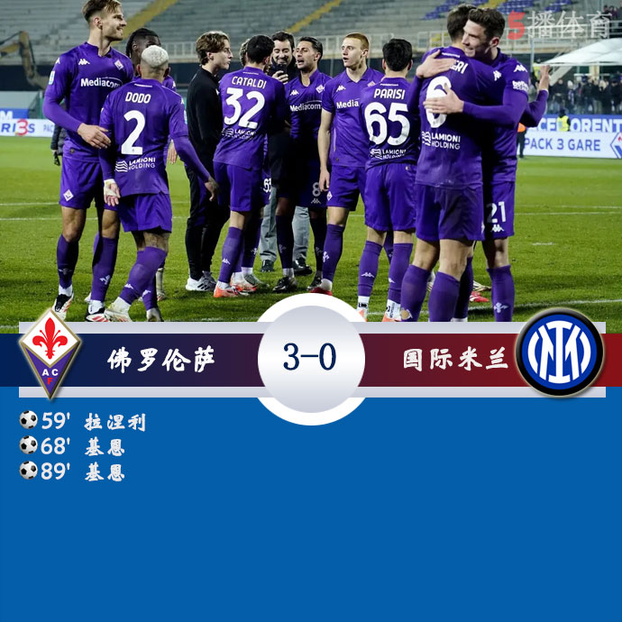 佛罗伦萨  3 - 0  国际米兰