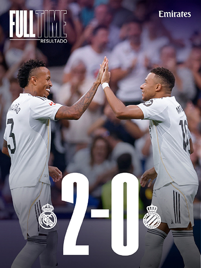 皇马2-0西班牙人 米利唐姆巴佩连轰惊艳世界波