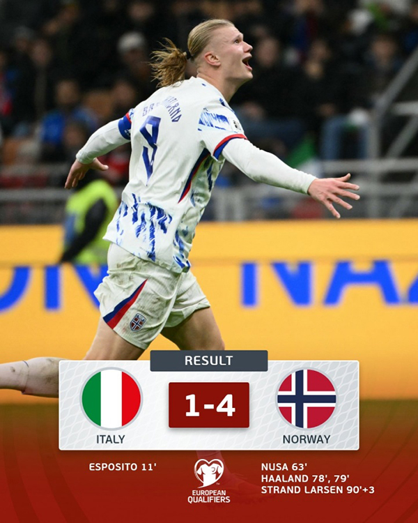 挪威新王!25岁哈兰德8场16球血carry,时隔24年再闯世界杯