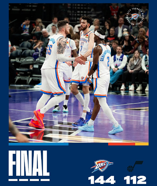 11月22日 NBA西部NBA杯 雷霆vs爵士 全场录像及集锦