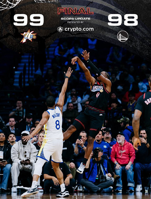 76人99-98险胜勇士，探花准绝杀，马克西35分