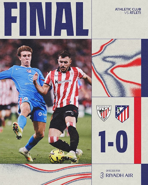 毕尔巴鄂竞技1-0马竞 贝伦格尔禁区外远射破门