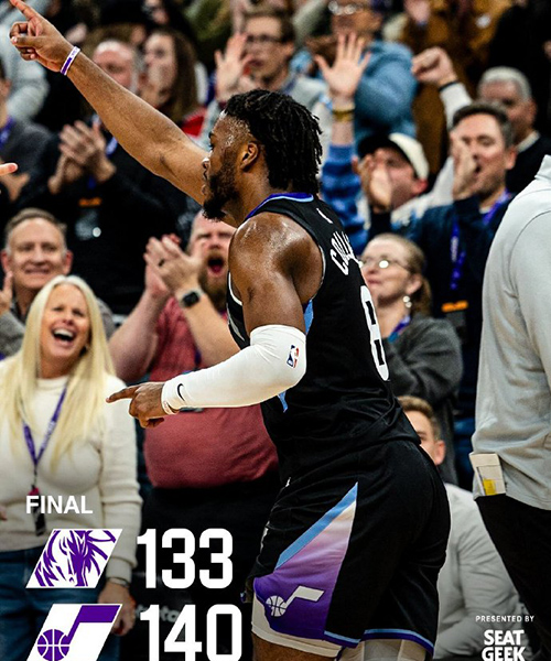 爵士加时140-133逆转独行侠，乔治37+6马卡全队第一，克莱12+2